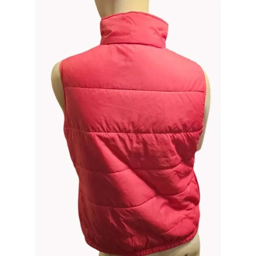Champion Barbie Pink Puffer Vest Womens Size Small Full Zip